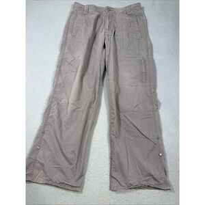 Prana Stretch Cargo  Pants Mens 36 GRAY Roll Up  Outdoor Hiking